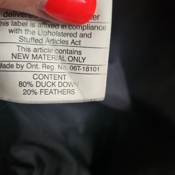 *SOLD* ROOTS down coat feathers long jacket black hood sz XS - Picture 9 of 9